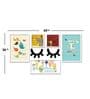 White Engineered Wood Framed Art Print Set of 5