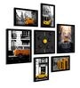 Blue Engineered Wood Framed Art Print Set of 7