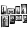 Talent Black Engineered Wood Framed Art Print Set of 8