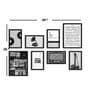 Ancient Black Engineered Wood Framed Art Print Set of 8