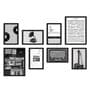 Ancient Black Engineered Wood Framed Art Print Set of 8