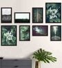 Visual Blue Engineered Wood Framed Art Print Set of 8