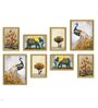 Fort Blue Engineered Wood Framed Art Print Set of 8