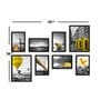 Fame Black Engineered Wood Framed Art Print Set of 8