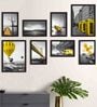 Fame Black Engineered Wood Framed Art Print Set of 8