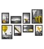Fame Black Engineered Wood Framed Art Print Set of 8