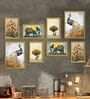 Fort Blue Engineered Wood Framed Art Print Set of 8