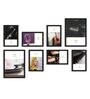 Knight Grey Engineered Wood Framed Art Print Set of 8