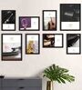 Knight Grey Engineered Wood Framed Art Print Set of 8