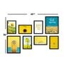 Festive White Engineered Wood Framed Art Print Set of 8