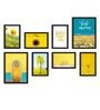 Festive White Engineered Wood Framed Art Print Set of 8