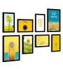 Festive White Engineered Wood Framed Art Print Set of 8