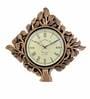 Gold Mango Wood Traditional Wall Clock