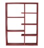 Engineered Wood Wall Shelf in Red Colour