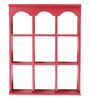 Engineered Wood Wall Shelf in Red Colour