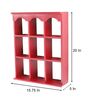 Engineered Wood Wall Shelf in Red Colour