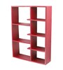 Engineered Wood Wall Shelf in Red Colour