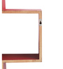 Engineered Wood Wall Shelf in Red Colour