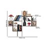 Engineered Wood Book Shelf In Walnut Finish