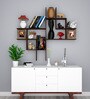 Engineered Wood Book Shelf In Walnut Finish