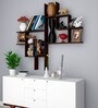 Engineered Wood Book Shelf In Walnut Finish