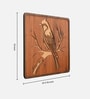 Engineering Wood Laser Cut Birds Design Wall Art In Black & Brown Finish