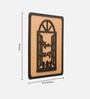 Engineering Wood Laser Cut Birds Design Wall Art In Black & Brown Finish