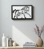 Engineering Wood Laser Cut Black Horse Wall Art In Black & Brown Finish