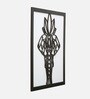 Engineering Wood Laser Cut Elephant Wall Art In Black & White Finish