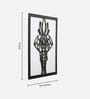Engineering Wood Laser Cut Elephant Wall Art In Black & White Finish