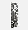 Engineering Wood Laser Cut Geometric Wall Art In Black & Brown Finish