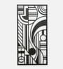 Engineering Wood Laser Cut Geometric Wall Art In Black & Brown Finish