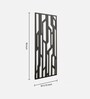 Engineering Wood Laser Cut Geometric Wall Art In Black & Brown Finish