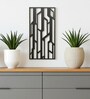 Engineering Wood Laser Cut Geometric Wall Art In Black & Brown Finish