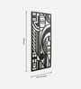 Engineering Wood Laser Cut Geometric Wall Art In Black & Brown Finish