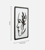 Engineering Wood Laser Cut Human Tree Face Design Wall Art In Black & White Finish