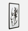 Engineering Wood Laser Cut Human Tree Face Design Wall Art In Black & White Finish