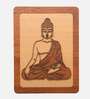 Engineering Wood Laser Cut Lord Buddha Wall Art In Black & Brown Finish 4 Layer Art
