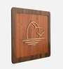 Engineering Wood Laser Cut Lord Buddha Wall Art In Black & Brown Finish