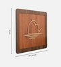 Engineering Wood Laser Cut Lord Buddha Wall Art In Black & Brown Finish