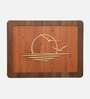 Engineering Wood Laser Cut Lord Buddha Wall Art In Black & Brown Finish