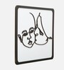 Engineering Wood Laser Cut Love Mother Wall Art In Black & White Finish