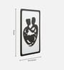 Engineering Wood Laser Cut Love Parents Wall Art In Black & White Finish