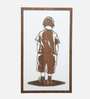 Engineering Wood Laser Cut No One Understand Me Wall Art In Black & Brown Finish