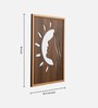 Engineering Wood Laser Cut Sunrise Design Wall Art In Brown & White Finish