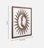 Engineering Wood Laser Cut Sunrise Design Wall Art In Brown & White Finish
