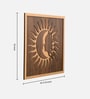 Engineering Wood Laser Cut Sunrise Design Wall Art In Brown Finish