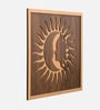 Engineering Wood Laser Cut Sunrise Design Wall Art In Brown Finish