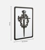 Engineering Wood Laser Nail Cross Design Wall Art In Black & White Finish