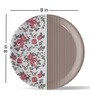 English Floral Printed Porcelain Wall Plate